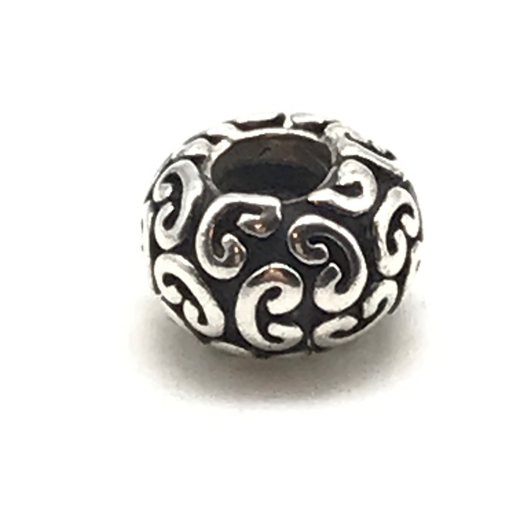 Pandora Retired Sterling Silver Patterned Charm